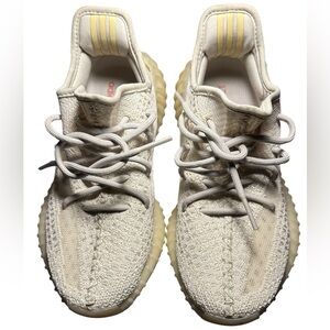 Adidas Yeezy Boost White and buttery yellow sneakers .Size 7